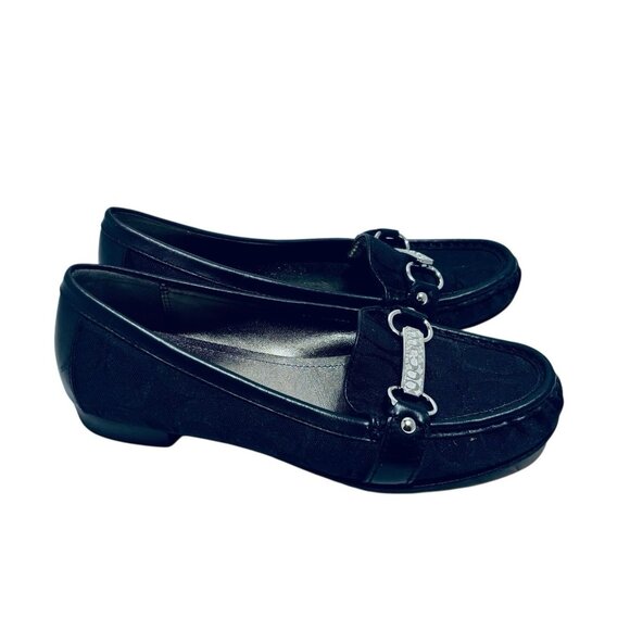 Coach Eileen Monogram Leather & Canvas Slip On Loafers Women's Size 6.5. RARE! - Picture 5 of 8